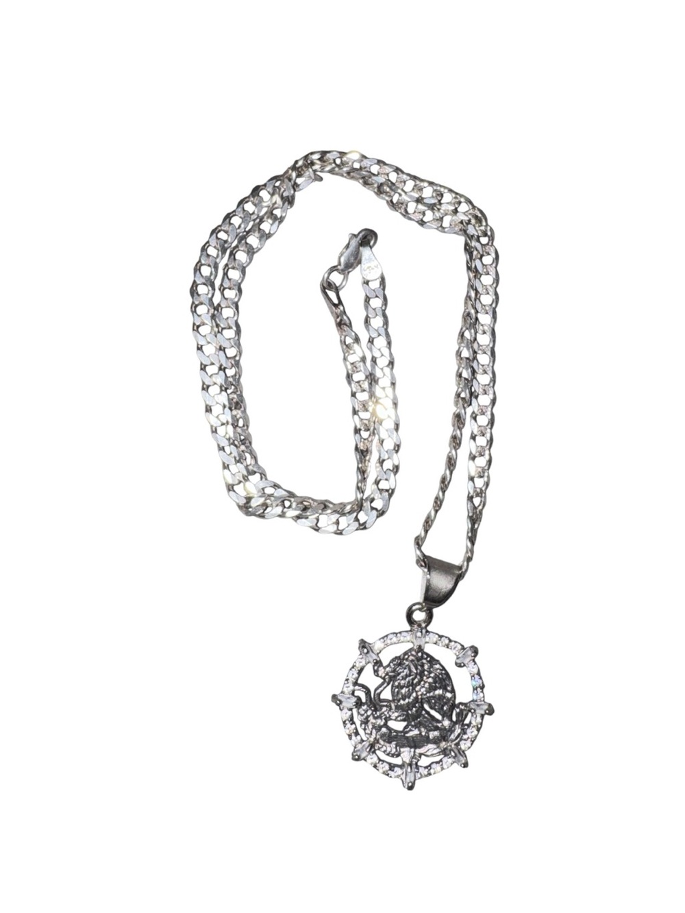 Sterling Silver 925 Mexico Eagle Pendant With Chain